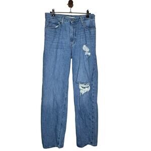 Levi’s Premium '94 Baggy Jeans Wide Straight Leg Medium Wash Distressed Size 29